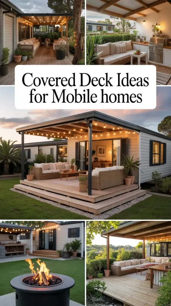 covered deck ideas for mobile homes