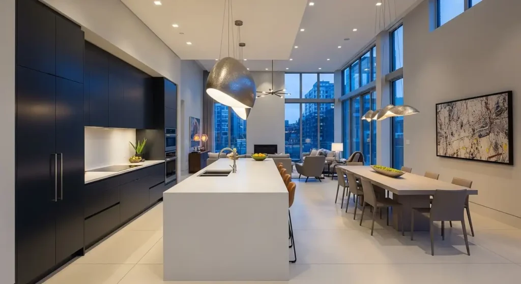 dark wood kitchen cabinets