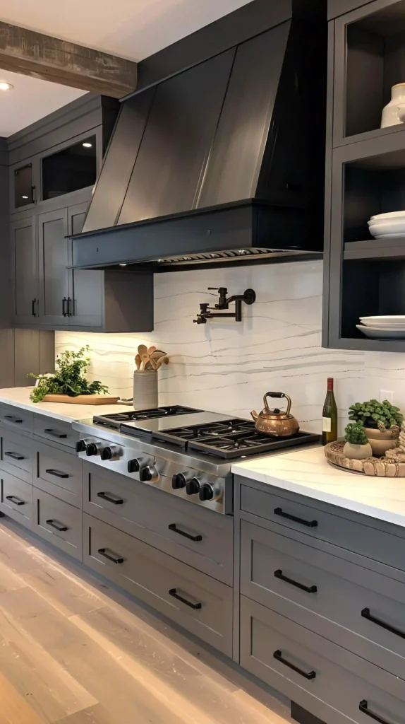 Grey Stained Cabinets vs Painted Cabinets
