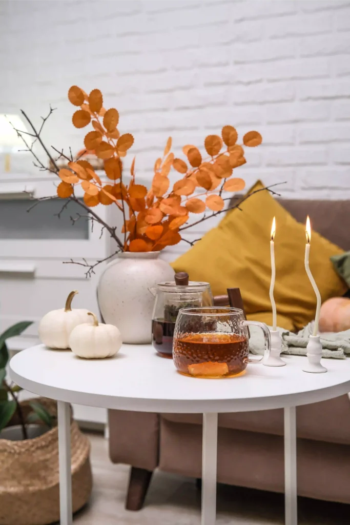 fall decorations with pumpkins